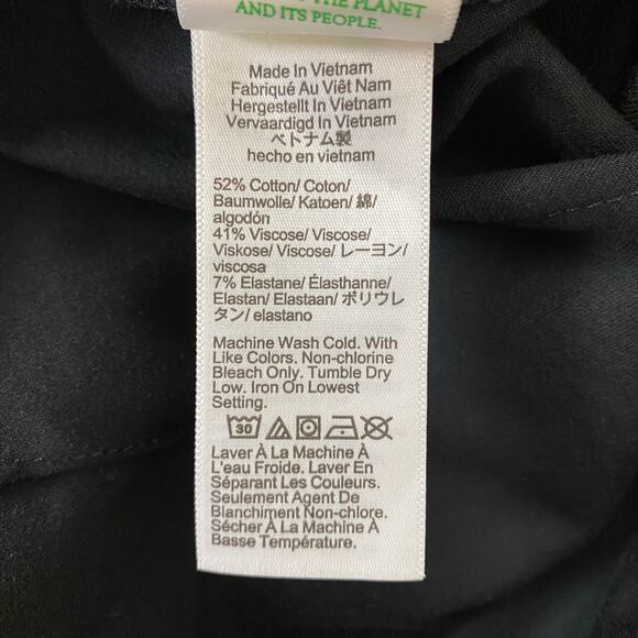 NWT J. Crew Sydney Pants Size 0P Black Wide Cropped Petite Stretch BF405 - Picture 13 of 16